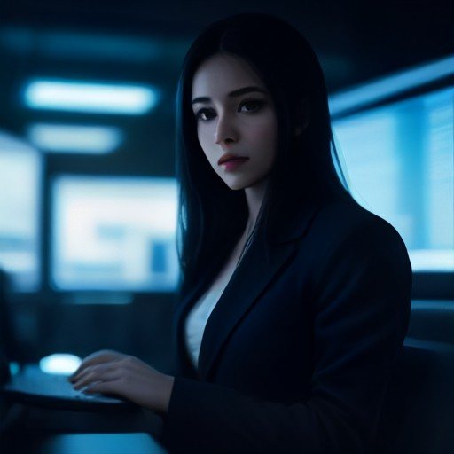 Analista di sicurezza informatica al lavoro su un terminale in un ufficio moderno