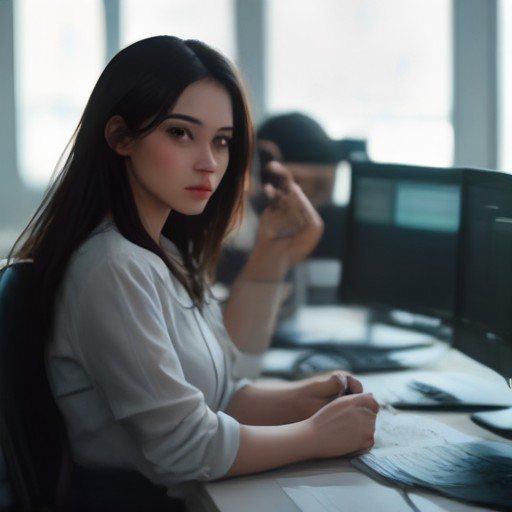Specialista di cybersecurity al lavoro su un pentest in un ufficio moderno