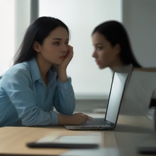 Titolare di una PMI preoccupato davanti a un computer bloccato da un attacco informatico